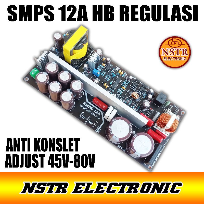 smps audio 12A HB Regulasi adjustable 50v sd 75v Anti koslet