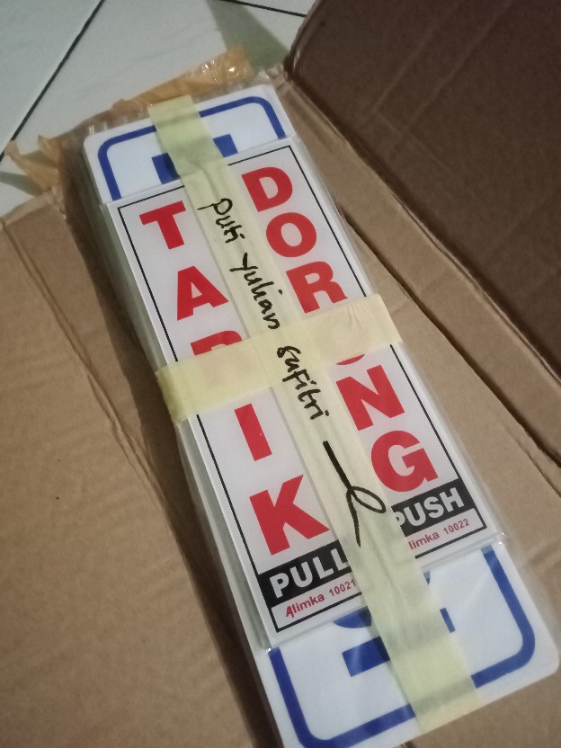 Akrilik Acrylic Perlengkapan Rumah & Kantor Plat Tarik Dorong Dll