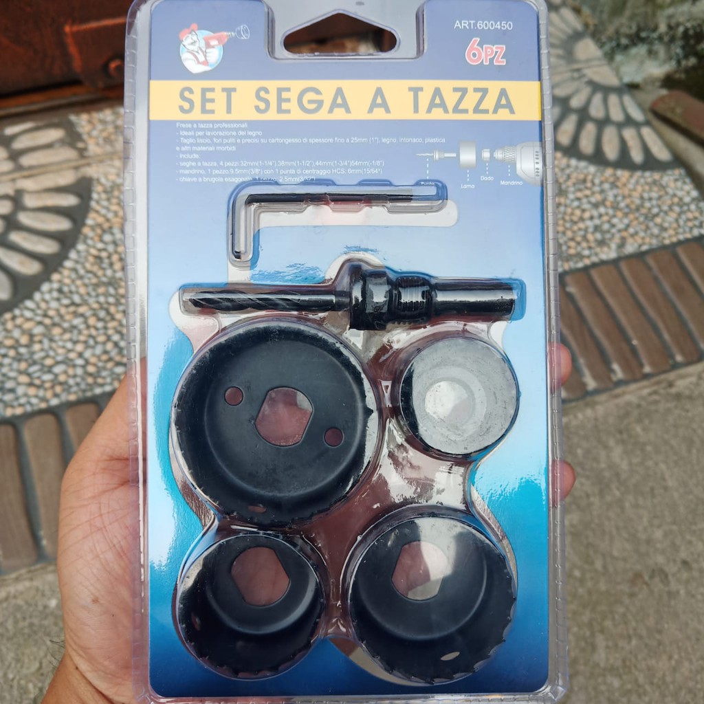 Holesaw / Hole Saw / Hidroponik Mata Bor Pelubang PVC Set 6 pcs MURAH