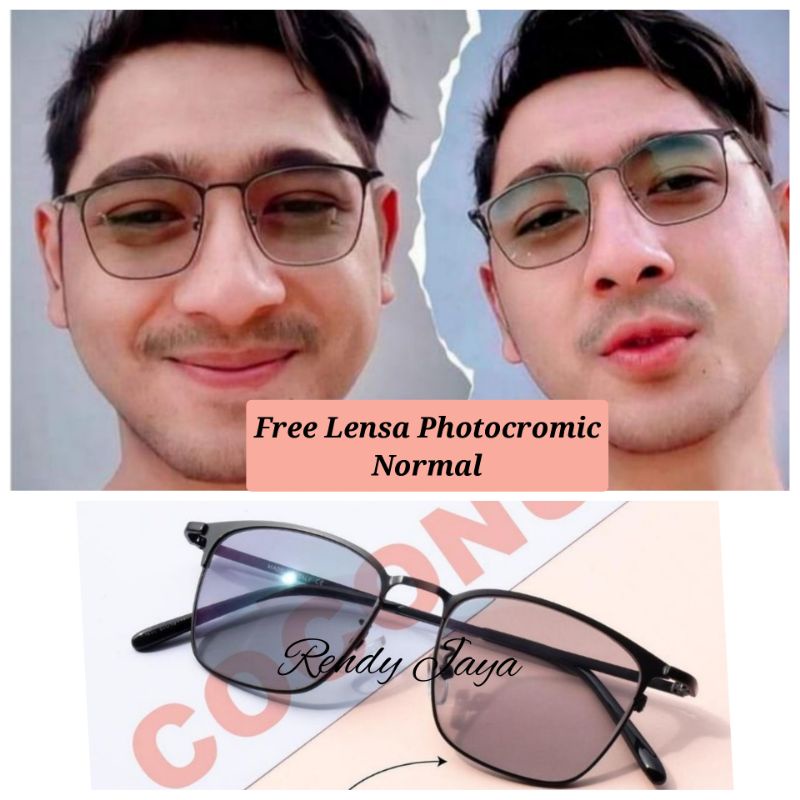 FRAME KACAMATA harra 2047 GRATIS LENSA PHOTOCROMIC ( NORMAL ) KACAMATA ANTI UV PRIA &amp; WANITA 8919