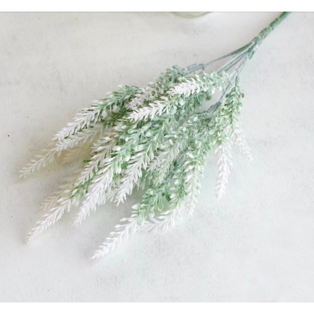 Bunga Artificial Plastik Dekorasi Rumah Setangkai Bunga Lavender Artificial Hias (HANYA BUNGA)-Only LAVEN-Putih