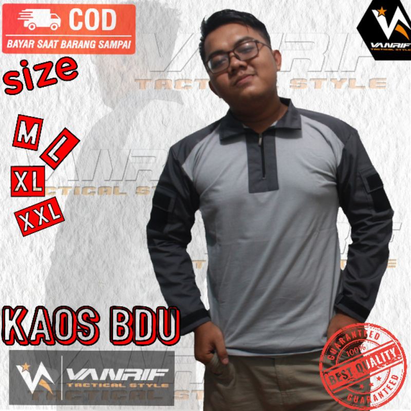 Kaos BDU Tactical | Kaos BDU Lengan panjang | Kaos BDU TNI | Kaos BDU Loreng