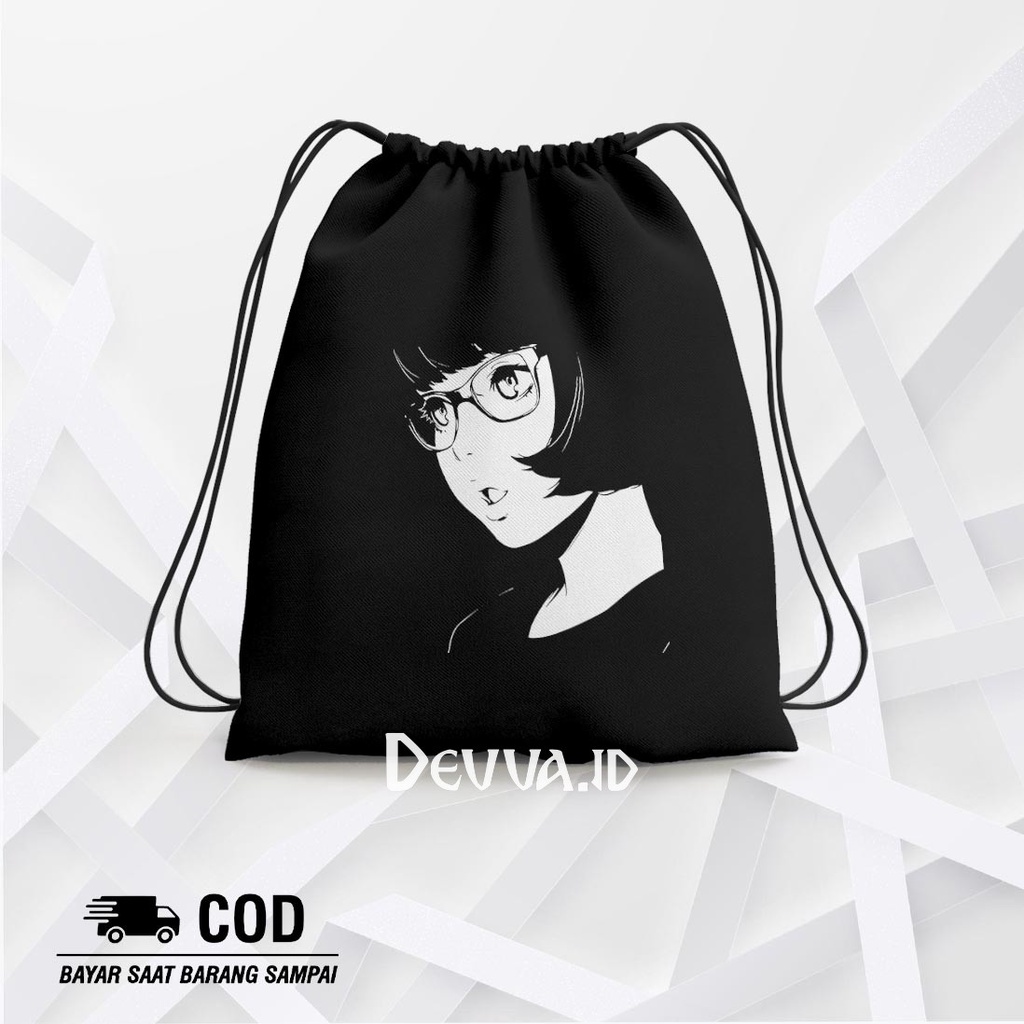 Tas Serut Glasses Girl String Bag Bts Muat Banyak Barang Ukuran 36 X 31 Cm | Devva.Id