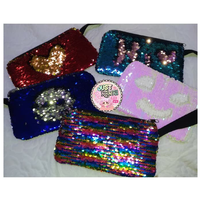 

Flip Sequin Pencil Case / Kotak Pensil Manik2 Berubah Warna -