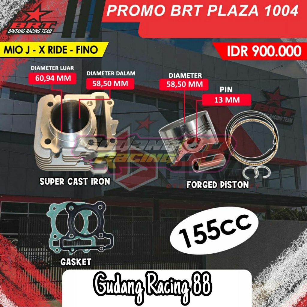 PAKET BORE UP BRT BORING BRT BLOK CAST IRON BRT BLOCK CASTING IRON BRT MIO J - FINO - XRIDE - JUPITE