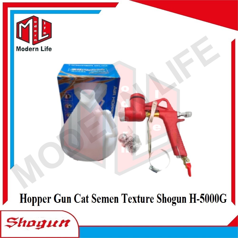 Spray Gun Hopper Gun Cat Semen Tembok Air Cement Texture SHOGUN NRT-PRO H5000G