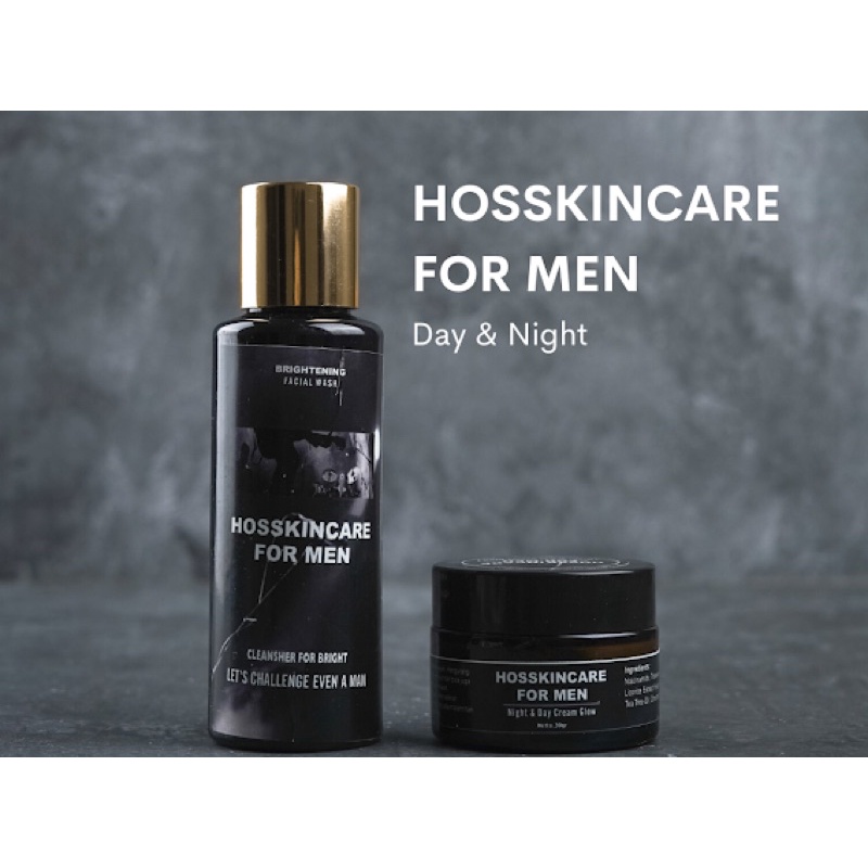 Hosskincare For Men (Sabun dan Krim Wajah untuk Pria) / Skincare For Men / Skincare untuk pria