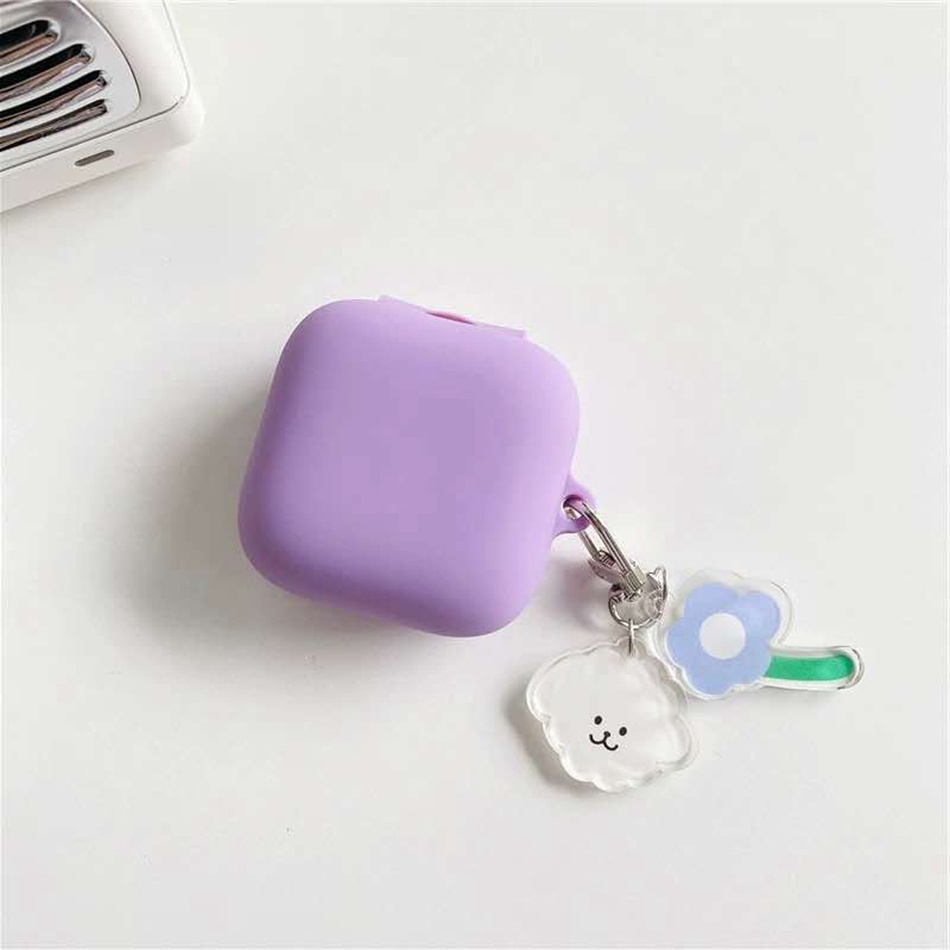 Baseus Encok TWS WM01 Soft Case Silikon Anti Jatuh Motif Bunga Aksen Lace Mewah Untuk Earphone