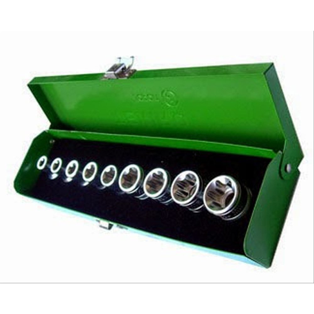 Kunci Shock Bintang Set Tekiro 9 Pcs 1/2 Inch Box Besi Socket Set Shock Sok Sock Shok Set TEKIRO