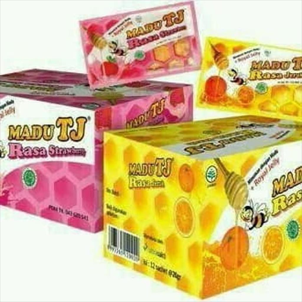

Madu TJ satchet Original, Strawberry dan Jeruk.