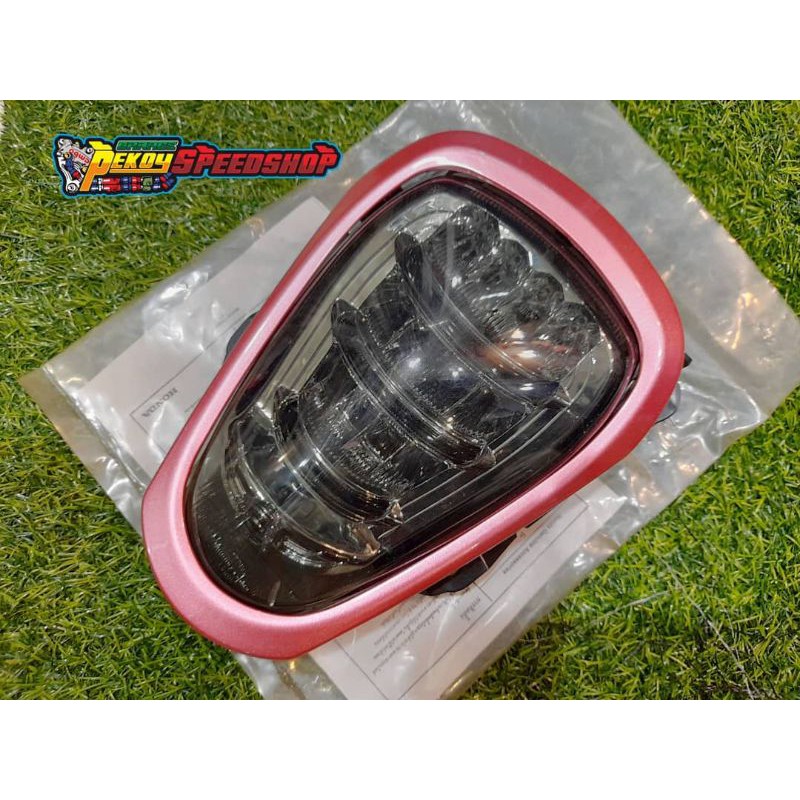 garnish almunium plat stoplamp lampu belakang scoopy karbu original honda thailand harga termurah