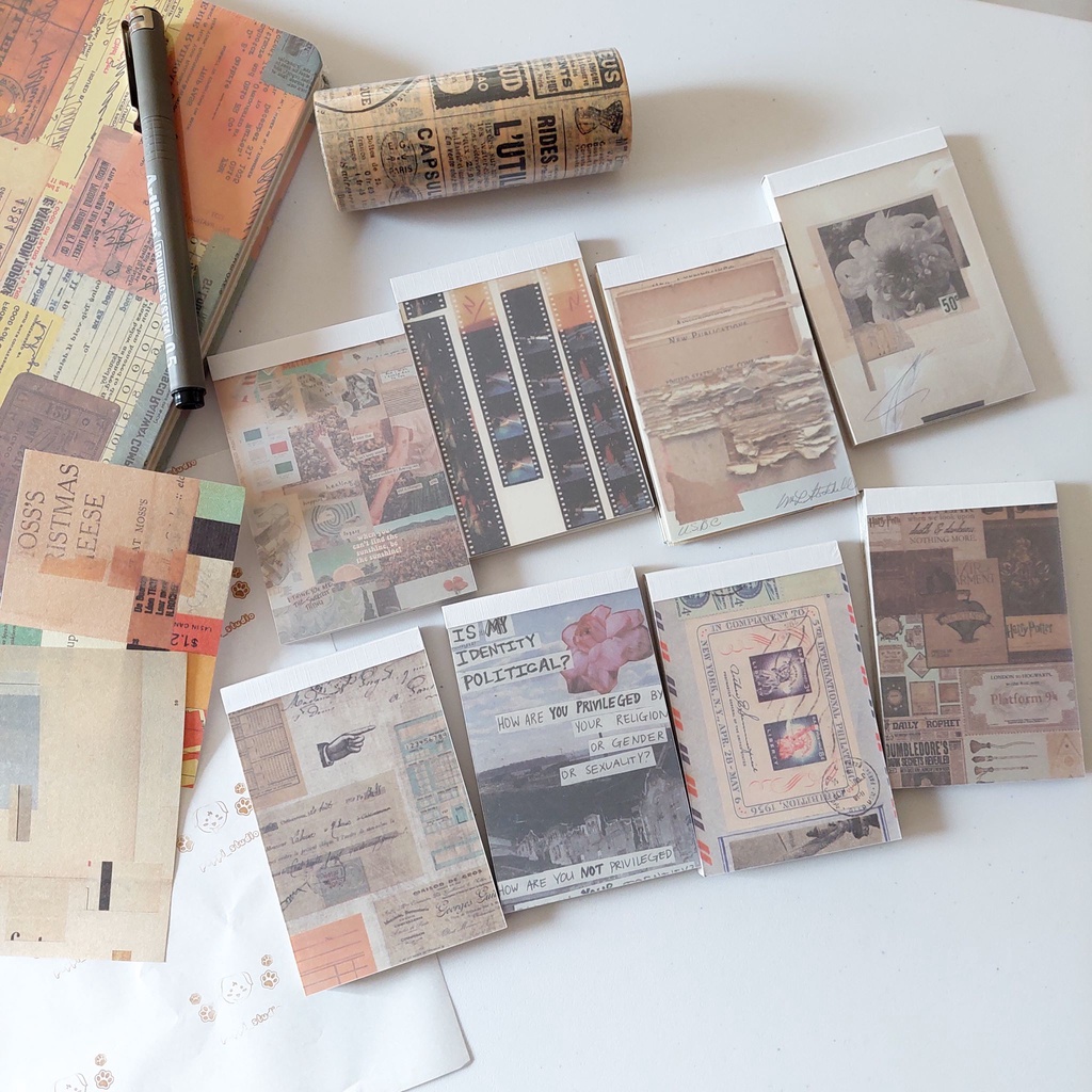 

Zakka Kertas Dekor Motif Aesthetic Vintage - Journal Kit