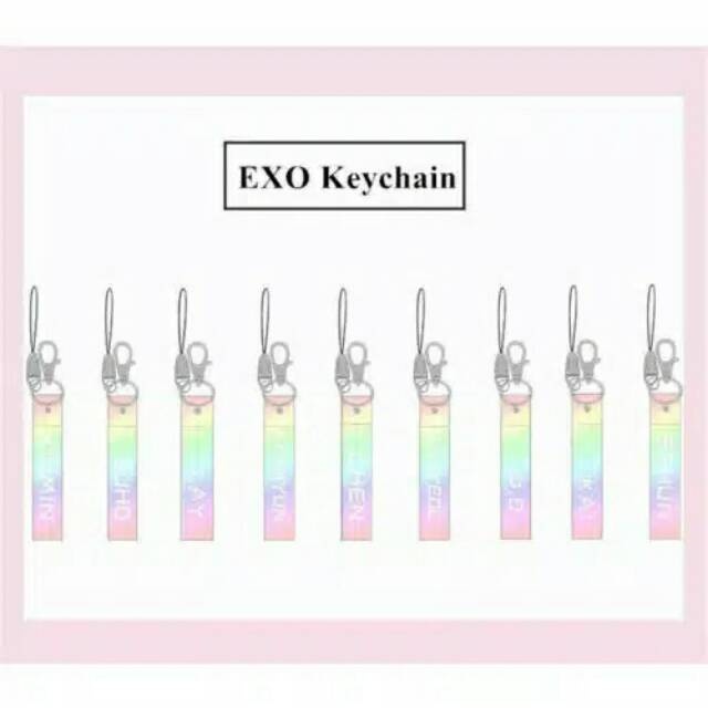 Gantungan kunci exo kpop lanyard exo keychain exo