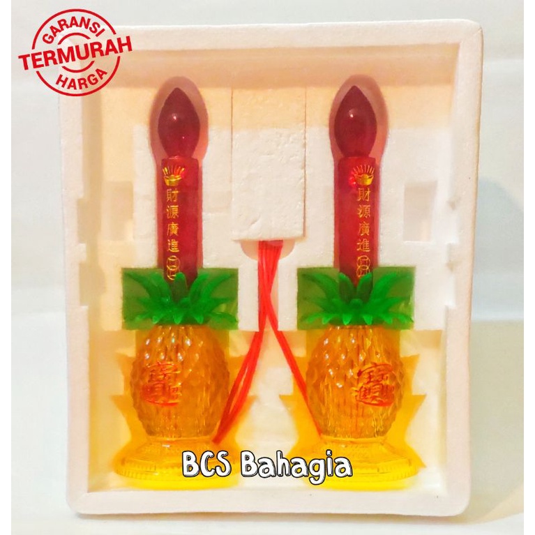 Lampu Altar Sembahyang Motif Nanas / Lampu Bohlam Puja Altar Bagus