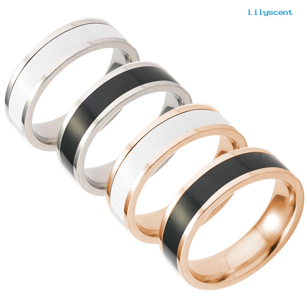 Ls Cincin Bahan Titanium Steel Untuk Unisex