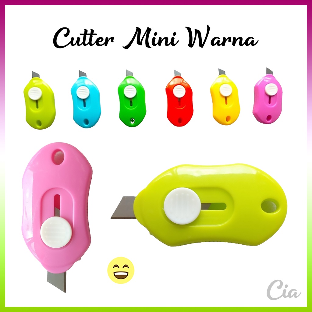 

Cutter Mini Alat Potong Kater Pisau Kecil Knife Tajam Lucu Cute Warna Warni Cia