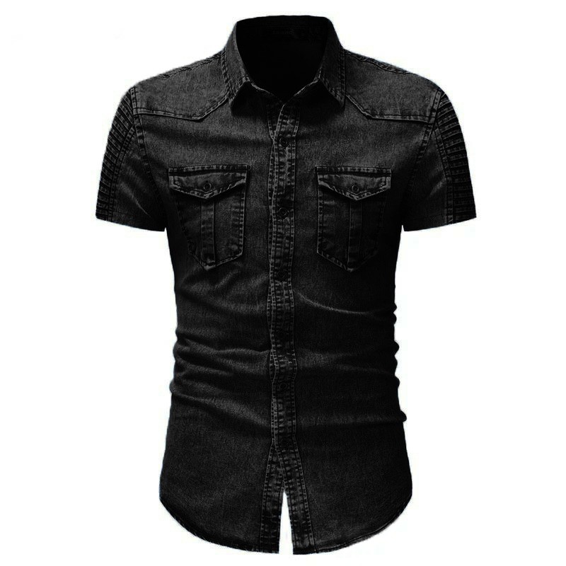 Kemeja jeans pria terbaru Dalton / kemeja pria kasual size M,L,XL / pakaian pria keren