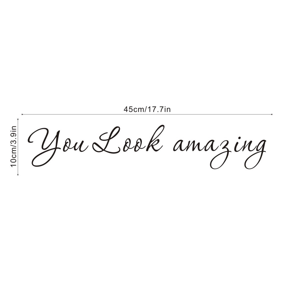 Stiker Dinding Decal Desain You Look Amazing Untuk Dekorasi Kamar Mandi