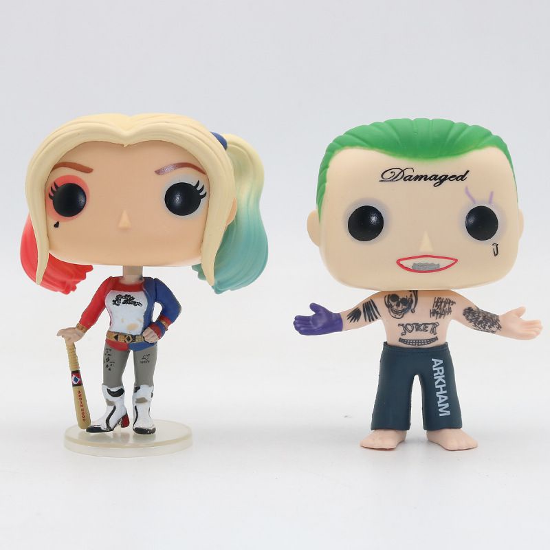 【Ready Stock】Suicide Squad Joker Harley Quinn Funko  Pop Action Figure Model Toys Collection