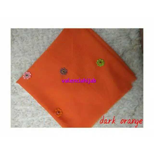 Hijab segiempat/Jilbab/kerudung Jasmine Pelangi Square VALENCIA ( Tanpa Mutiara )