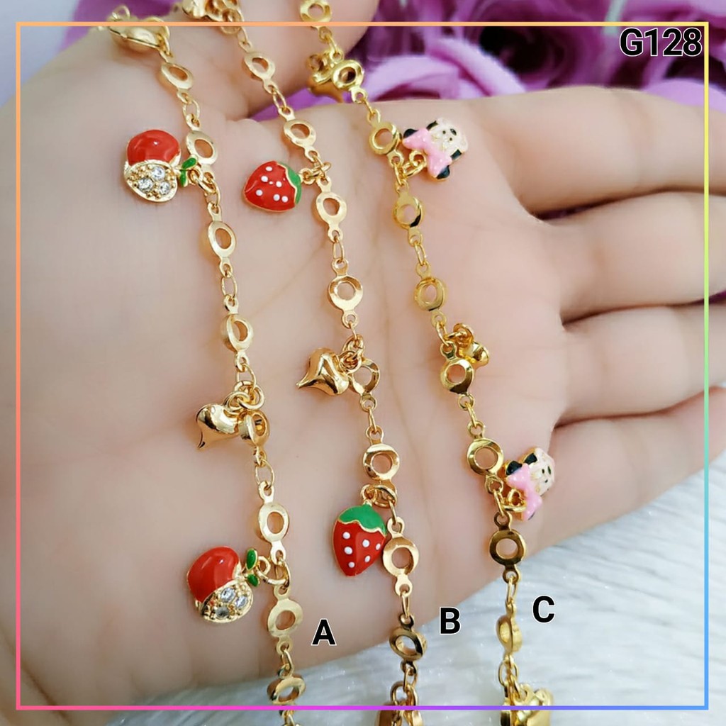 Gelang kaki xuping gelang kaki anak karakter lucu lapis emas gold G128