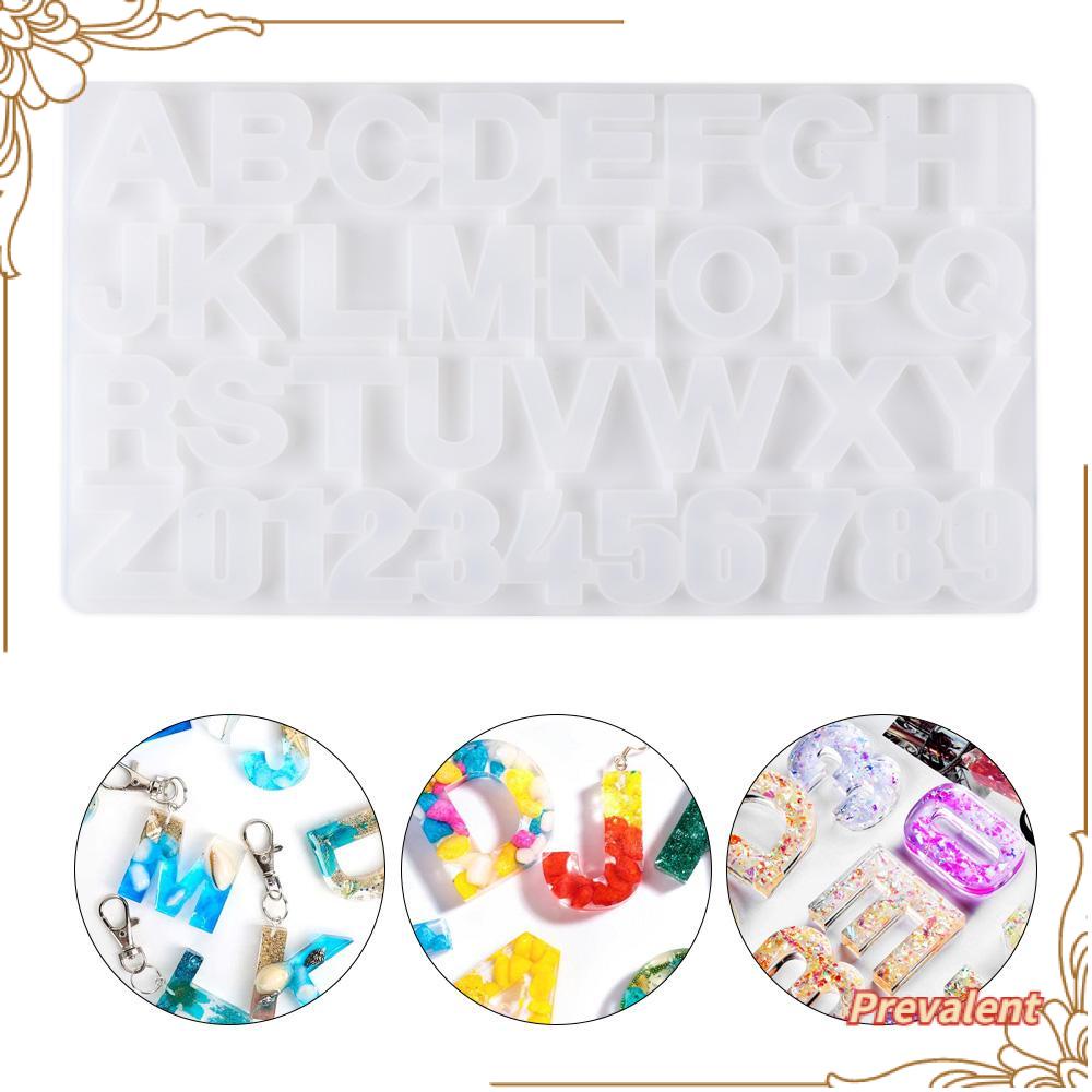 227pcs / set Cetakan Resin Epoksi Handmade Bentuk Huruf Alfabet Dengan Bit Ring