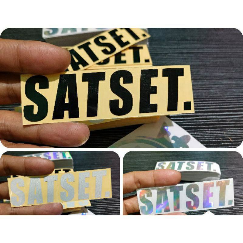 Stiker SATSET buat motor, mobil, laptop, dll Stiker Viral!!