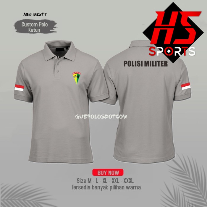 Poloshirt - Kaos Polo PM Polisi Militer Indonesia - BAJU KEERAH PM