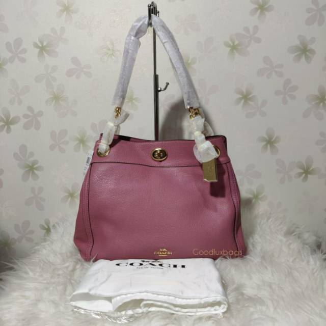 ORIGINAL Tas Coach Edie Eddie 31 Turnlock Shoulder Bag Rose Pink