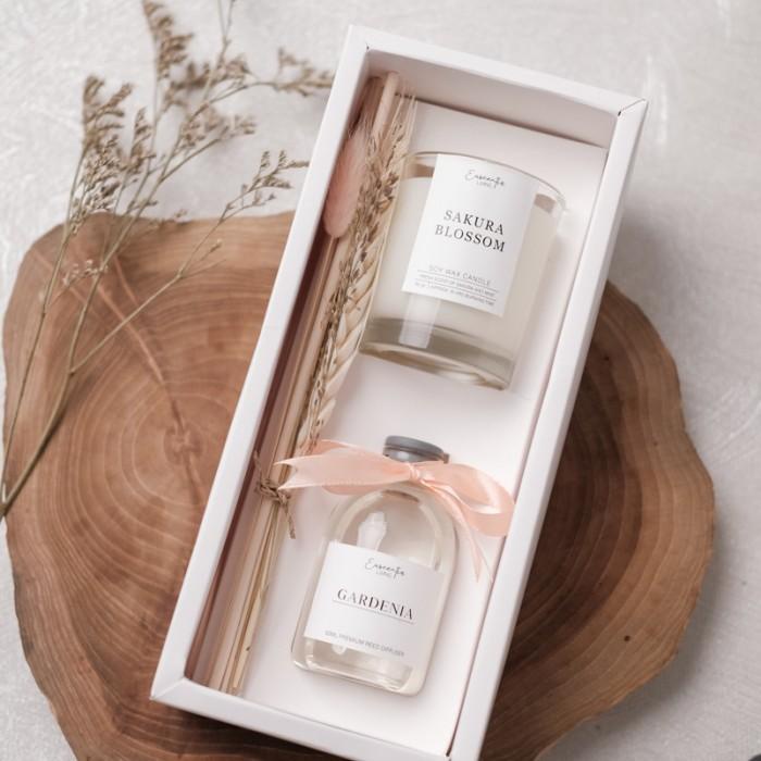 Reed Diffuser Premium 50ml & Scented Candle by Euscentia.Living Kualitas Terbaik