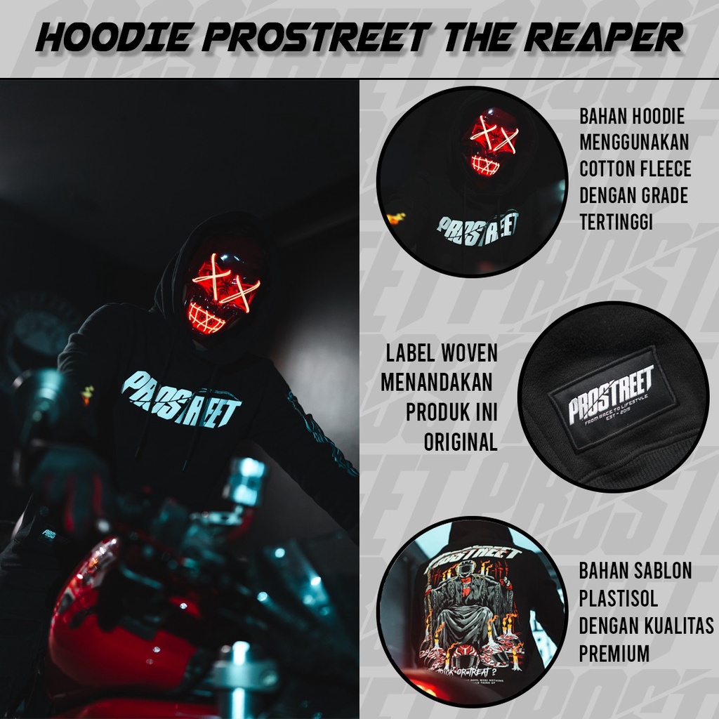 HOODIE | PROSTREET | THE REAPER | BLACK | ORIGINAL