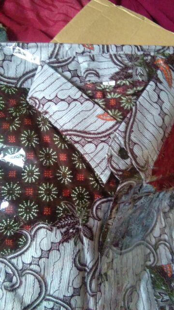 Hot Item Kemeja Hem Batik Pria Pekalongan Terfavorit Lengan Pendek Size M L Xl