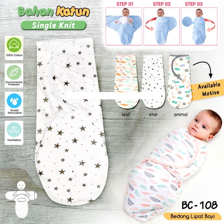 Bedong Instan Lipat Baby Leon - Bedong Lipat Bayi
