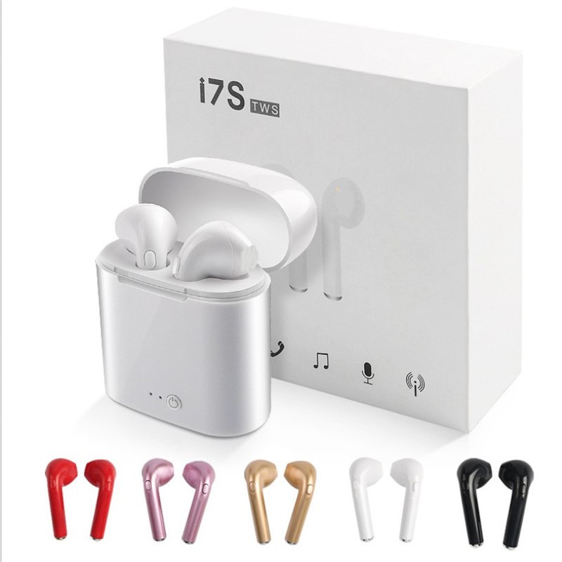 (COD) Headset  i7s  Dual Earphone  With Charger Untuk Semua Hp termurah putih hitam