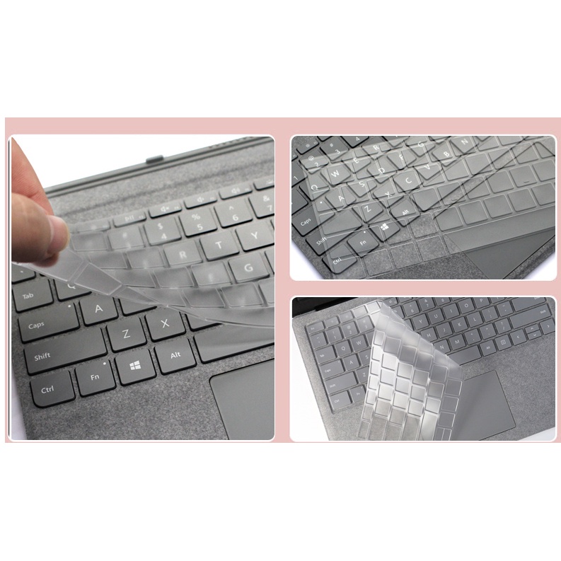 Film Pelindung keyboard Bahan Silikon Transparan Anti Debu Untuk Laptop 13.5 inch Micro Surface 3 / 4