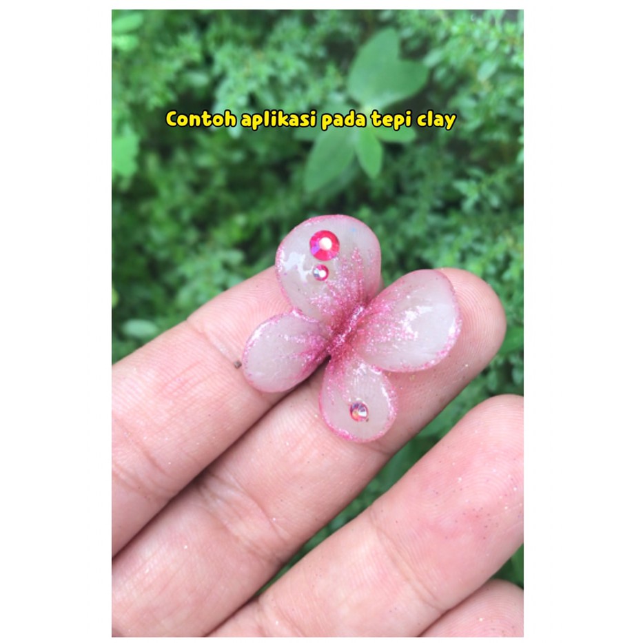 Dust glitter plain colour glitter bubuk kilau polos nail art slime