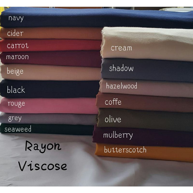 Kain Rayon Viscose Rollan