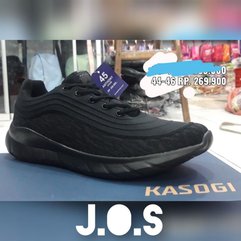 KASOGI ANTHONY -- Sepatu Sneakers Hitam Kasogi Original