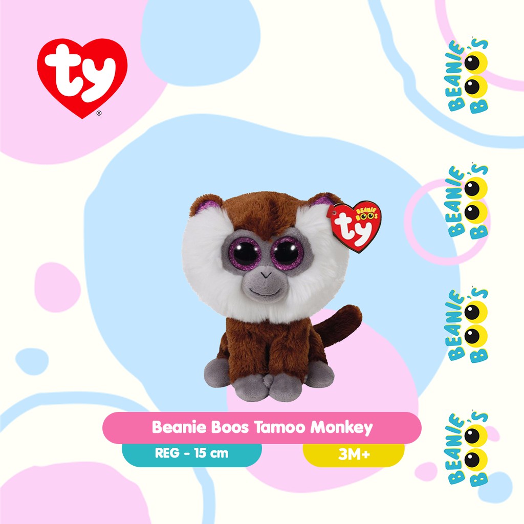TY Beanie Boos Tamoo Monkey (Regular) - Boneka Monyet