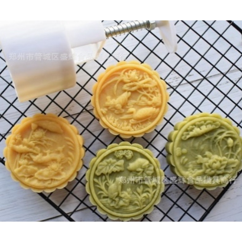 Cetakan Kue Bulan Moon Cake MoonCake Press Mold 125gr Cetakan Nastar