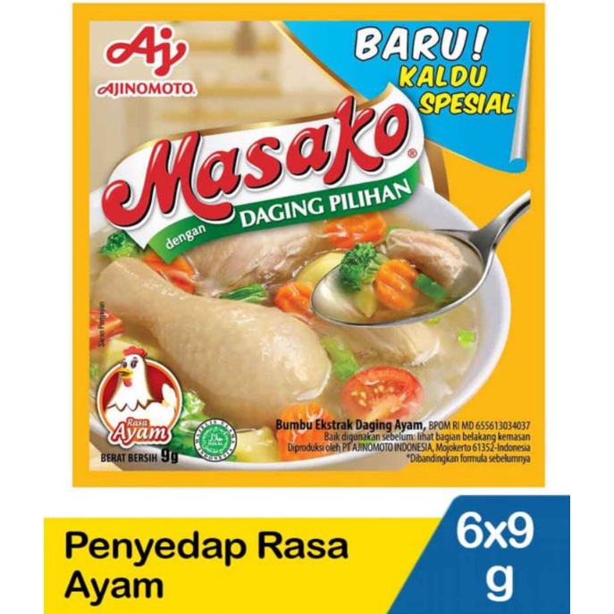 

Ajinomoto Penyedap Rasa Masako 6* 9 gr
