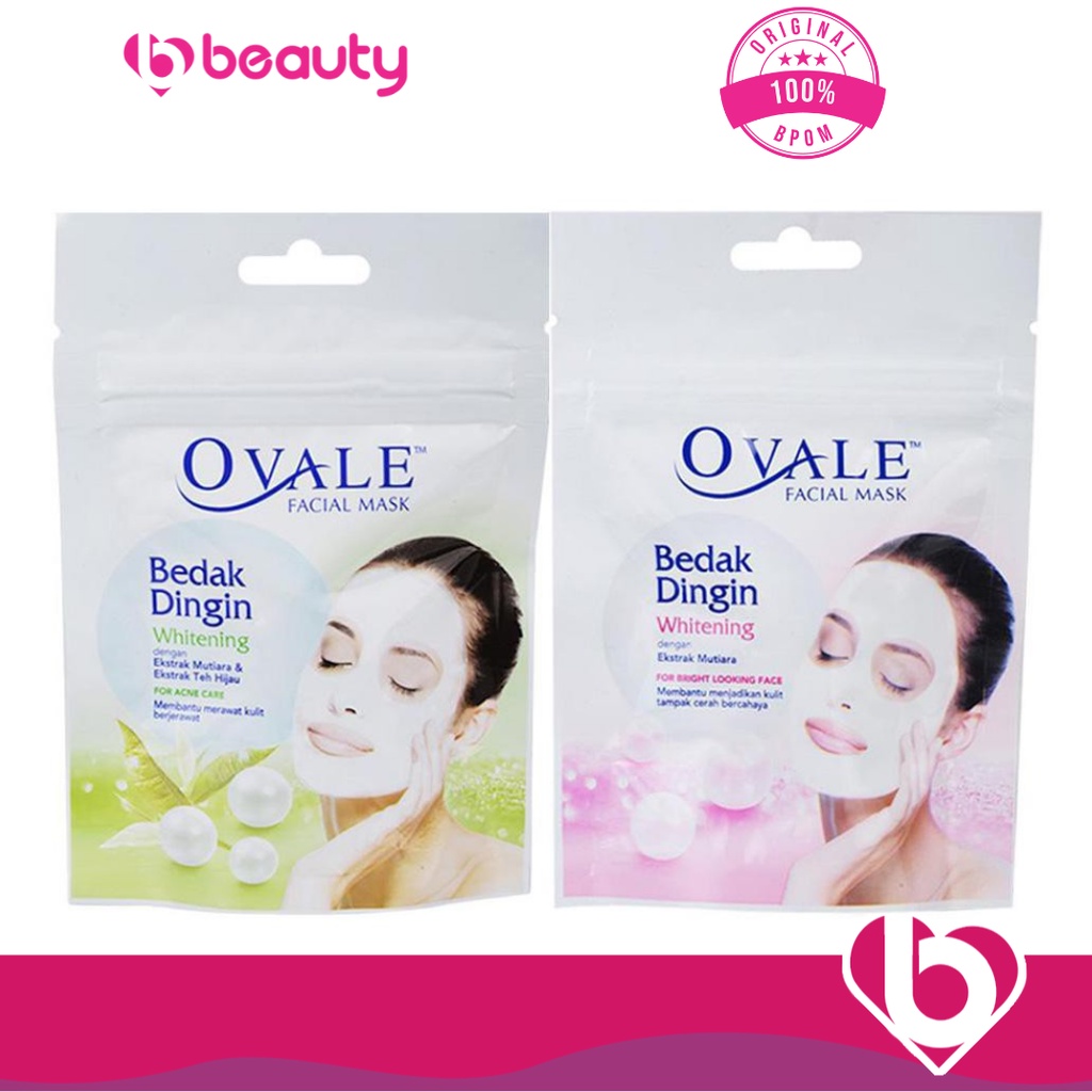 ❤ BEAUTY ❤ OVALE Bedak Dingin Whitening(Facial Mask) 30 Butir 0.5g / teh hijau / mutiara