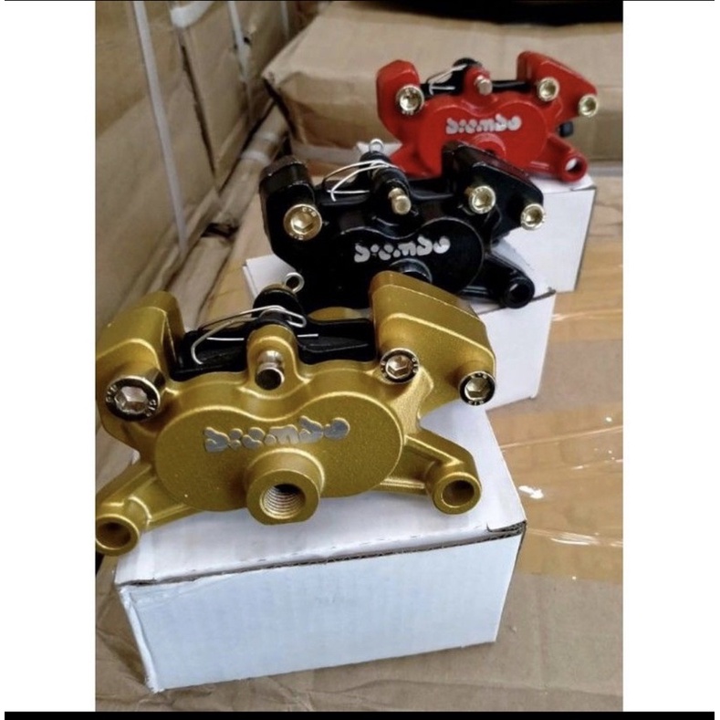 KALIPER MINI 4 PISTON THAILAND CALIPER PALA BABI UNIVERSAL MOTOR BEAT VARIO SCOOPY MIO KTC RACING