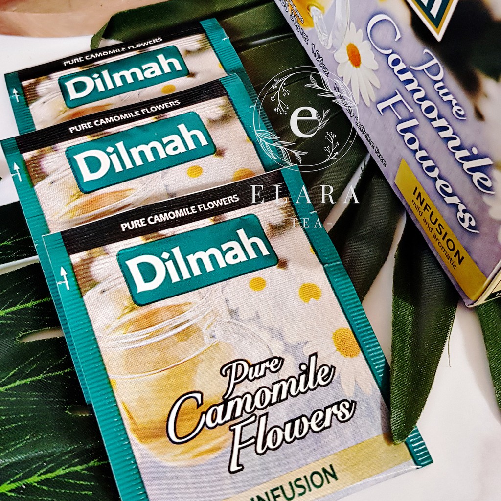 

Dilmah Pure Camomile Bags Foil Envelope 2gr Teh Celup Bunga Camomile Premium 2gr