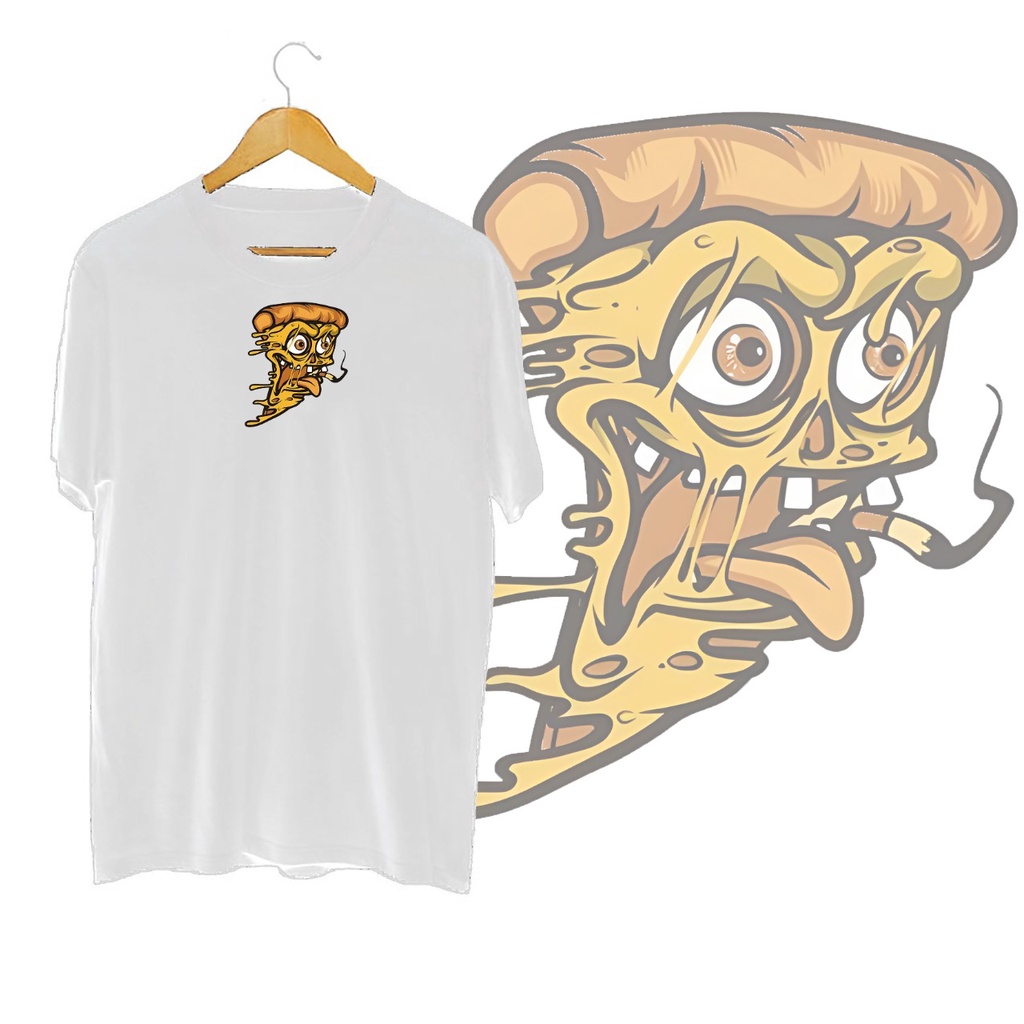 KAOS OVERSIZE ZOMBIE  PIZZA T-SHIRT