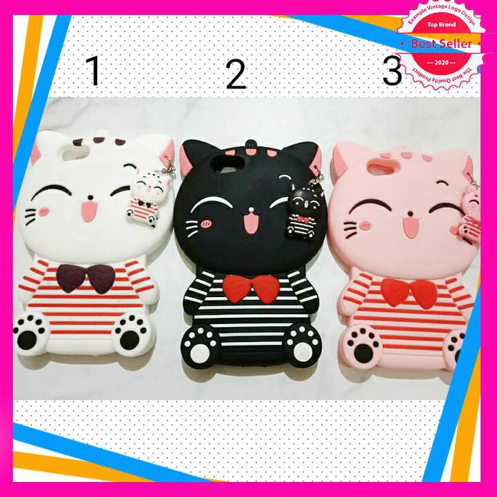 CASING HP 3D LUCKY CAT OPPO A83 SILIKON BONEKA 3D OPPO A 83 KUCING