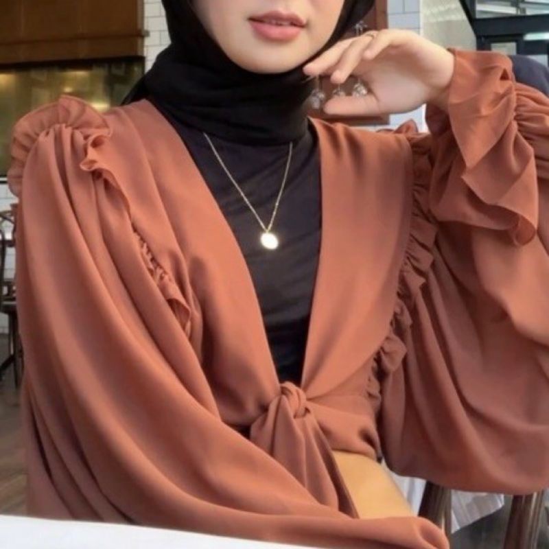 Outer sifon cewek ootd cantik ( outer sifon tiara )