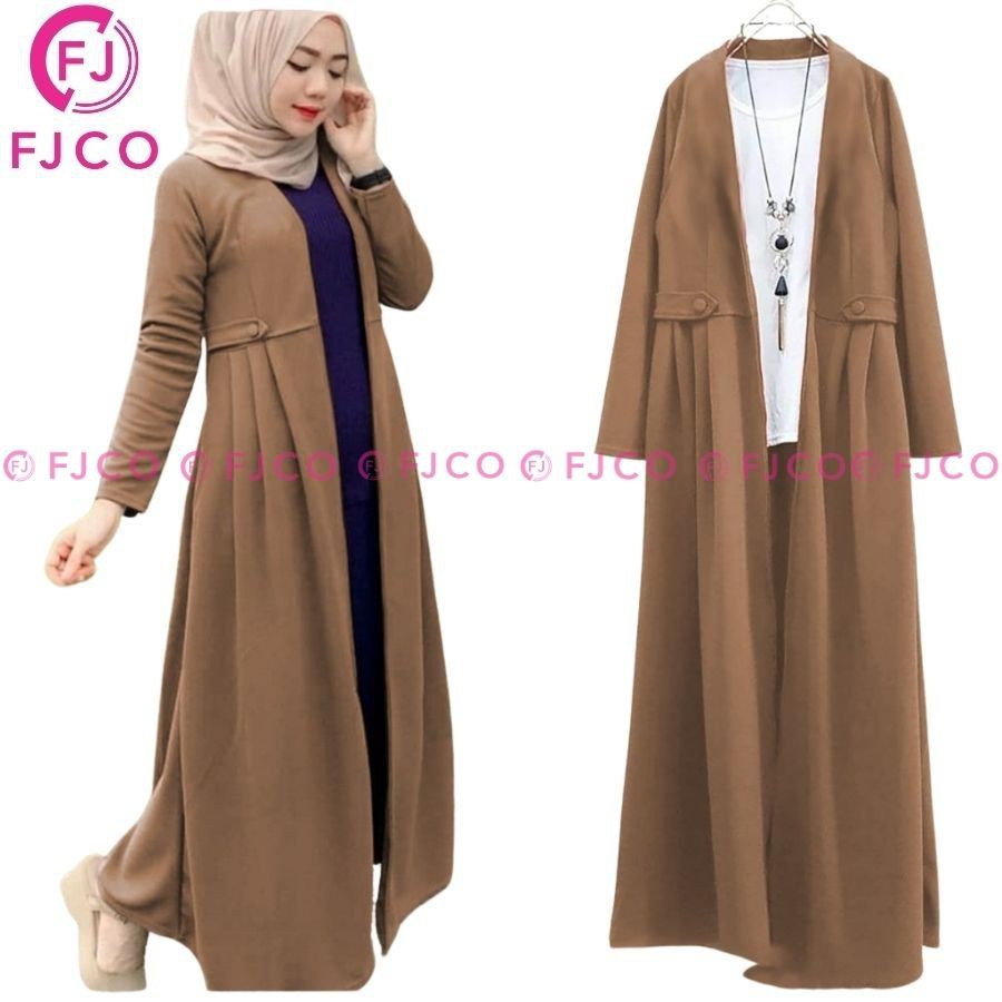 FJCO - Cardigan Oversize Jumbo Wanita Terbaru Korea Style Long Cardi Ravina Cardigan ootd Hijab-coksu