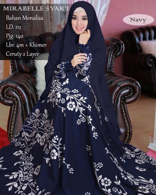 Gamis syar’i monalisa kembang 07