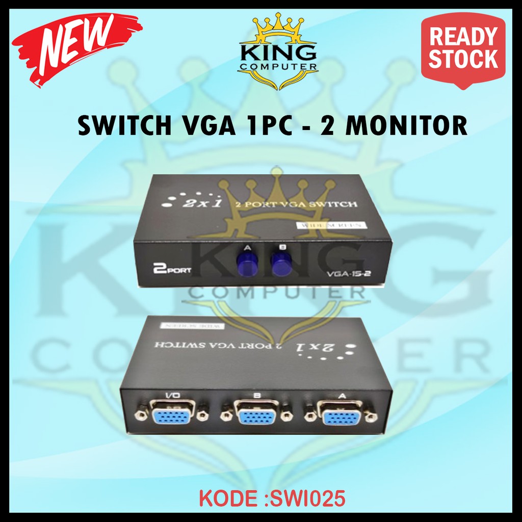 VGA SWITCH 2 PORT SWITCHER VGA 2 INPUT 1 OUTPUT